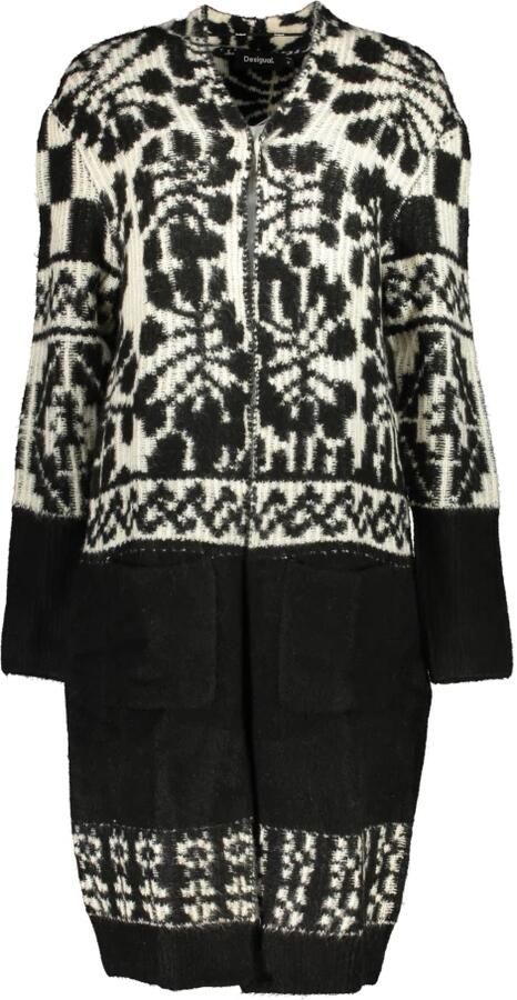 Desigual Elegante Mantel met Lange Mouwen en Contrastdetails Black Dames - Foto 2