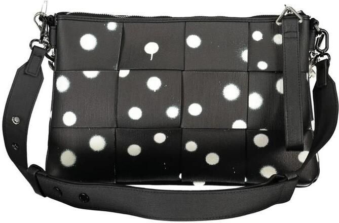 Desigual Polka Dot Handtas met Meerdere Compartimenten Black Dames