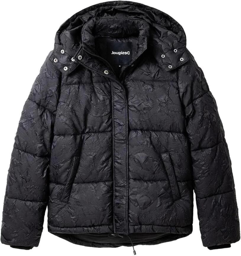 Desigual Trainingsjack Gewatteerde jas met capuchon gekreukt effect - Foto 2