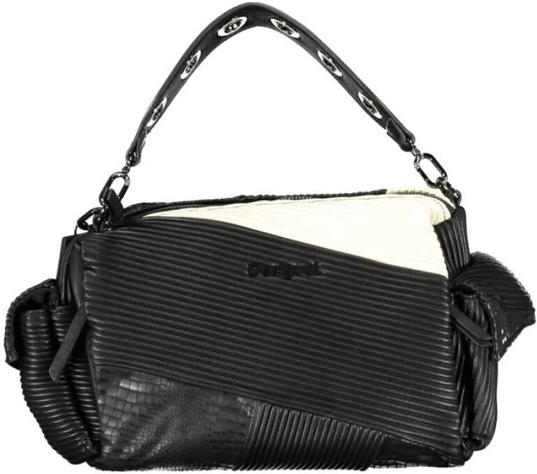 Desigual Zwarte Polyethyleen Handtas met Afneembaar Handvat en Verstelbare Schouderband Black Dames - Foto 2