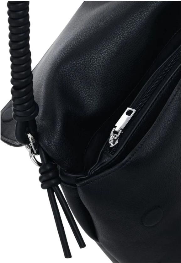 Desigual Zwarte Polyurethaan Damesrugzak Lente Zomer Black Dames