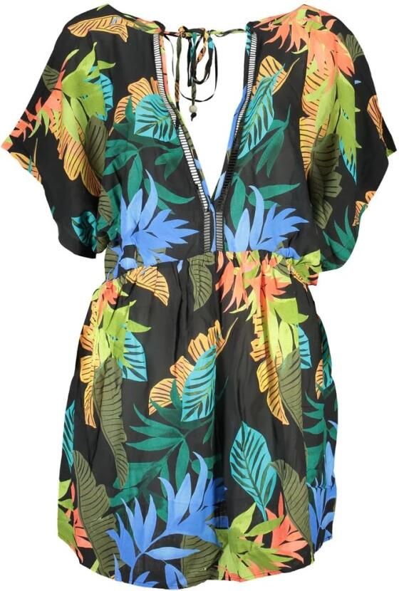 Desigual Zwarte Viscose Korte Jurk voor de Zomer Multicolor Dames - Foto 6