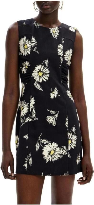 Desigual Zwarte Viscose Korte Jurk Black Dames - Foto 2