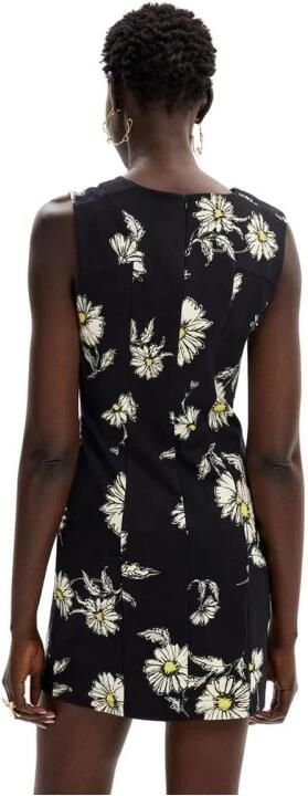 Desigual Zwarte Viscose Korte Jurk Black Dames - Foto 3