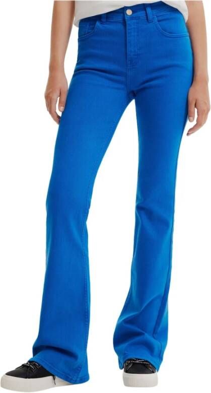 Desigual Flared Jeans Blauw Dames