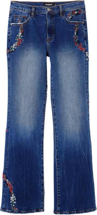 Desigual Flared Jeans Blauw Dames