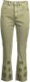 Desigual Groene katoenen jeans met borduursel en contrasterende details Green Dames - Thumbnail 1