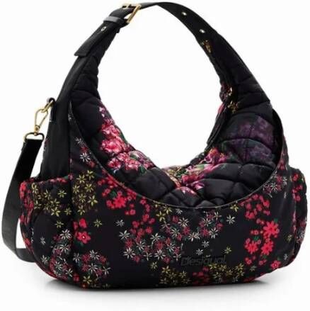 Desigual Handtas met Bloemenpatroon en Ritssluiting Pink Dames
