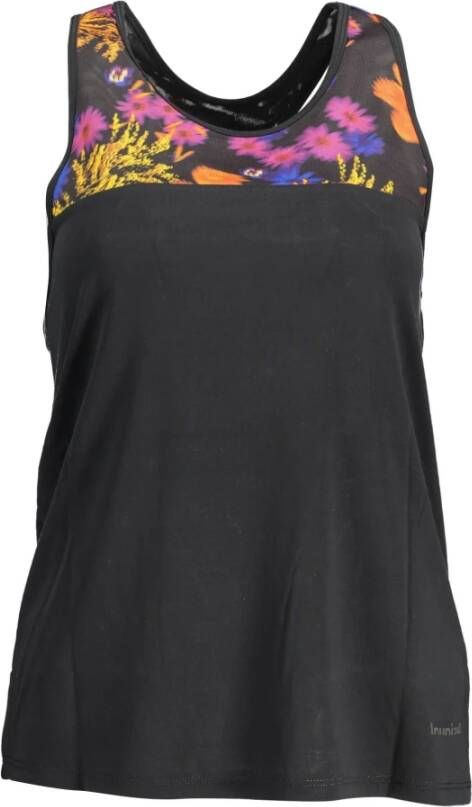 Desigual Gedrukte Halter Strap Tank Top Black Dames