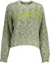 Desigual Groene Polyester Sweater met Borduursel Groen Dames - Thumbnail 1