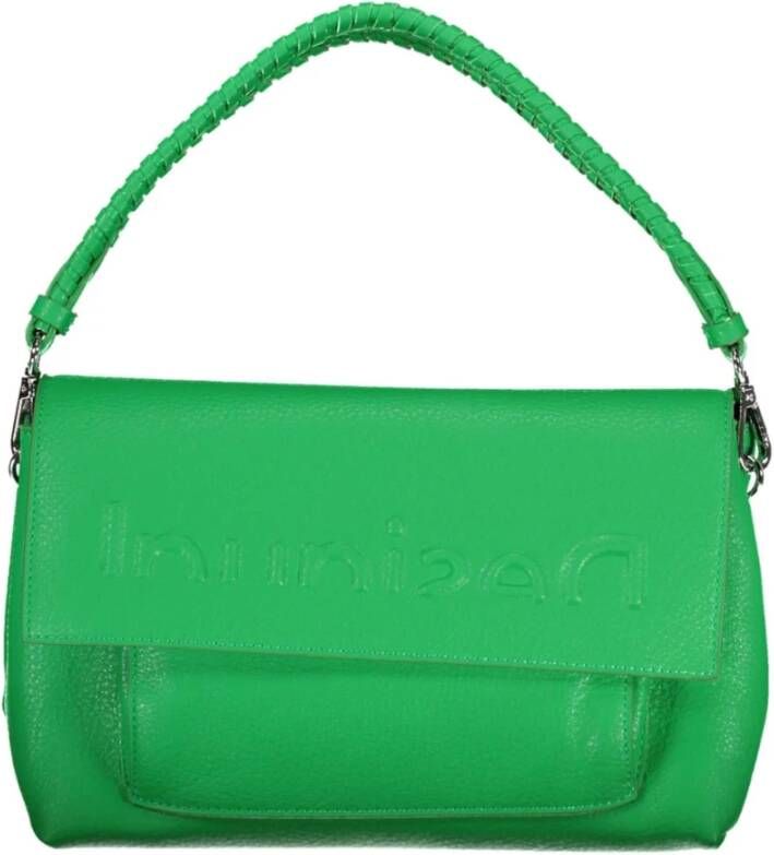 Desigual Green Polyurethane Handbag Groen Dames