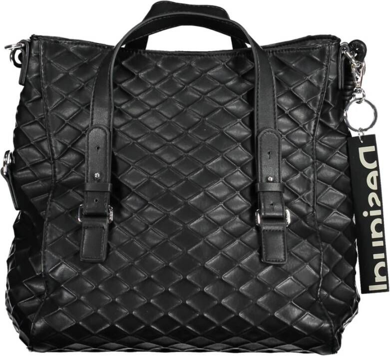 Desigual Black Polyurethane Handbag Zwart Dames