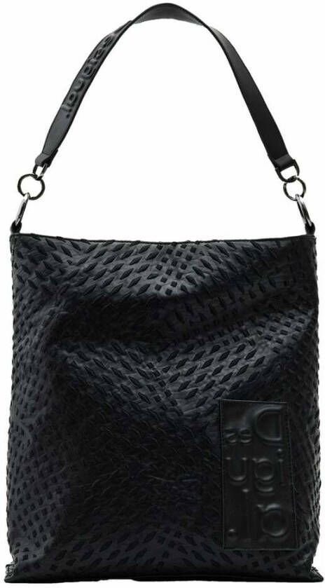 Desigual Black Polyurethane Handbag Zwart Dames