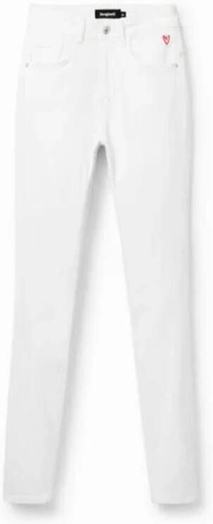 Desigual Witte Jeans met Ritssluiting en Knoopsluiting White Dames