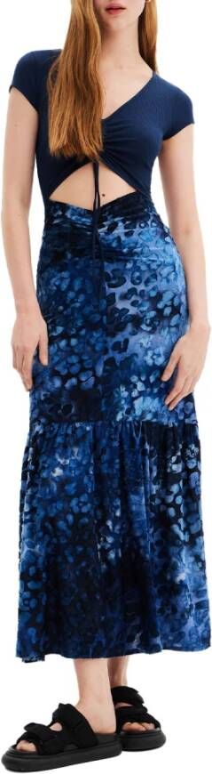 Desigual Maxi Dresses Blauw Dames