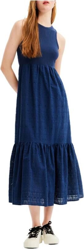 Desigual Midi Dresses Blauw Dames