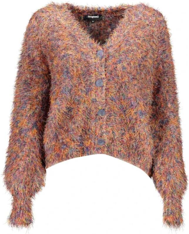 Desigual Multicolor Knoop Cardigan Sweater Multicolor Dames
