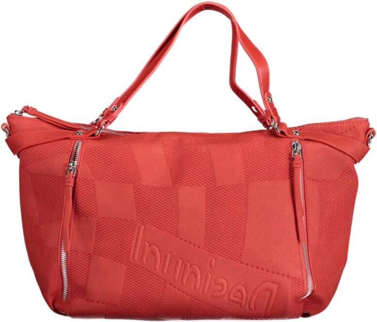 Desigual Red Polyurethane Handbag Rood Dames