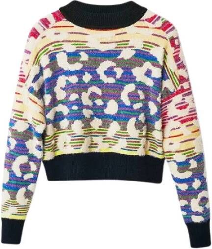 Desigual Ronde hals gekweek Beige Dames