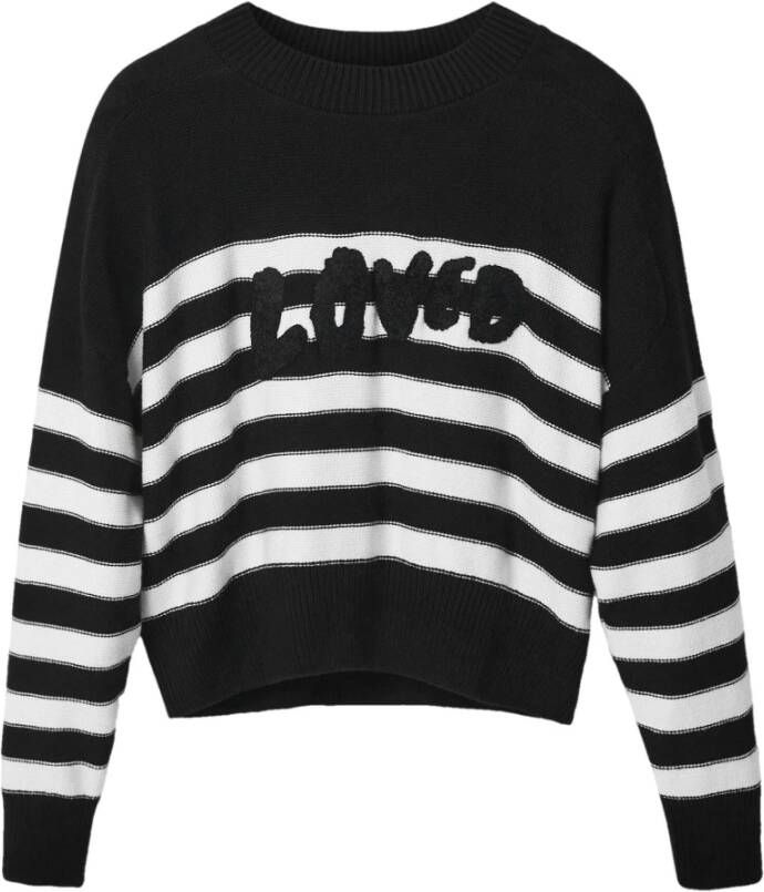 Desigual Gestreepte Gebreide Kleding voor Vrouwen Black Dames - Foto 2