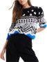 Desigual Zwart Polyester Shirt met Contrasterende Details Multicolor Dames - Thumbnail 8