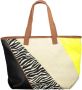Desigual Bruine Katoenen Handtas met Schouderhengsels en Interne Pouch Multicolor Dames - Thumbnail 2