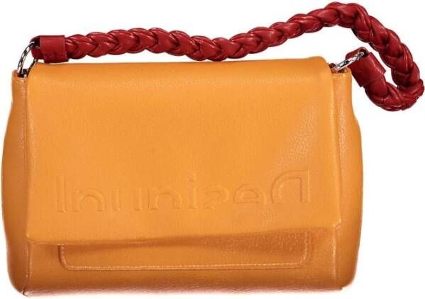 Desigual Stijlvolle Oranje Schoudertas met Contrasterende Details Orange Dames