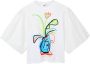 Desigual Witte Katoenen Tops & T-shirt met Wijde Korte Mouwen Wit Dames - Thumbnail 1