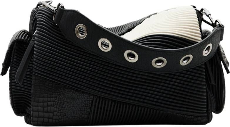 Desigual Zwarte Polyethyleen Handtas met Afneembaar Handvat en Verstelbare Schouderband Black Dames - Foto 3