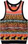 Desigual Chique Tank met Brede Schouders en Contrasterende Details Multicolor Dames - Thumbnail 3