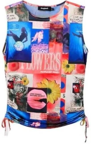 Desigual Sleeveless Tops Blauw Dames