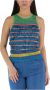 Desigual Groene Katoenen Tanktop met Contrasterende Details Multicolor Dames - Thumbnail 3