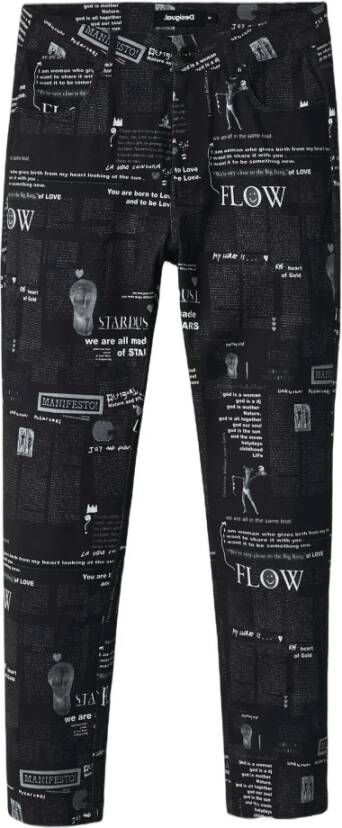 Desigual Slim-fit broek Zwart Dames
