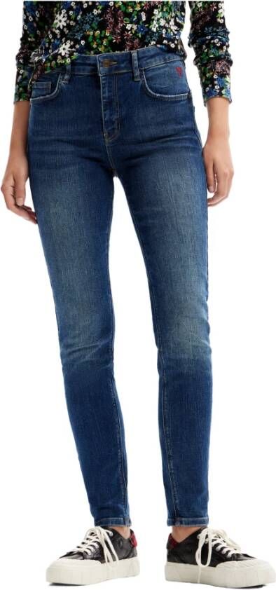 Desigual Comfortabele stretch skinny jeans met push-up effect Blue Dames