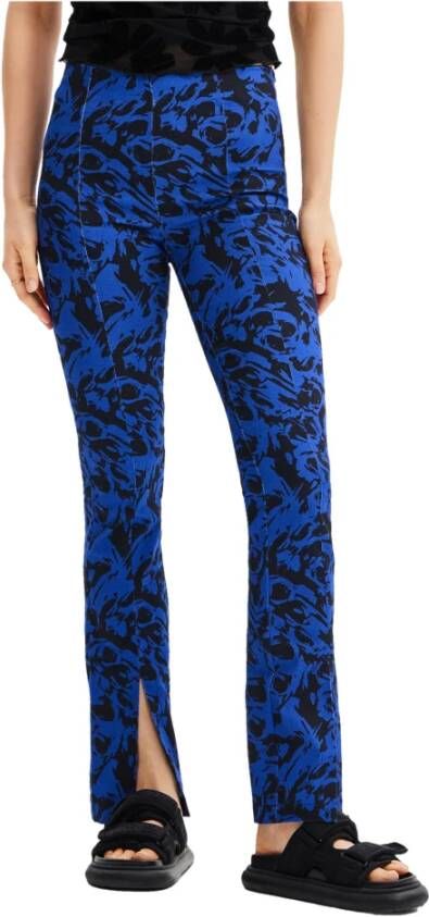 Desigual Slim-fit Trousers Blauw Dames