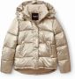 Desigual Metallic Gewatteerde Hoodie Yellow Dames - Thumbnail 2
