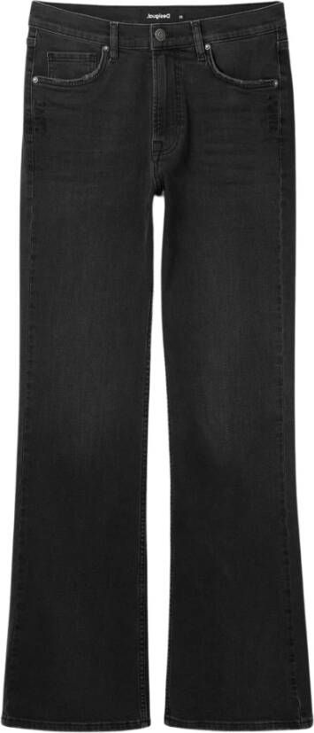 Desigual Zwarte Jeans met Rits en Knoopsluiting voor Dames Black Dames
