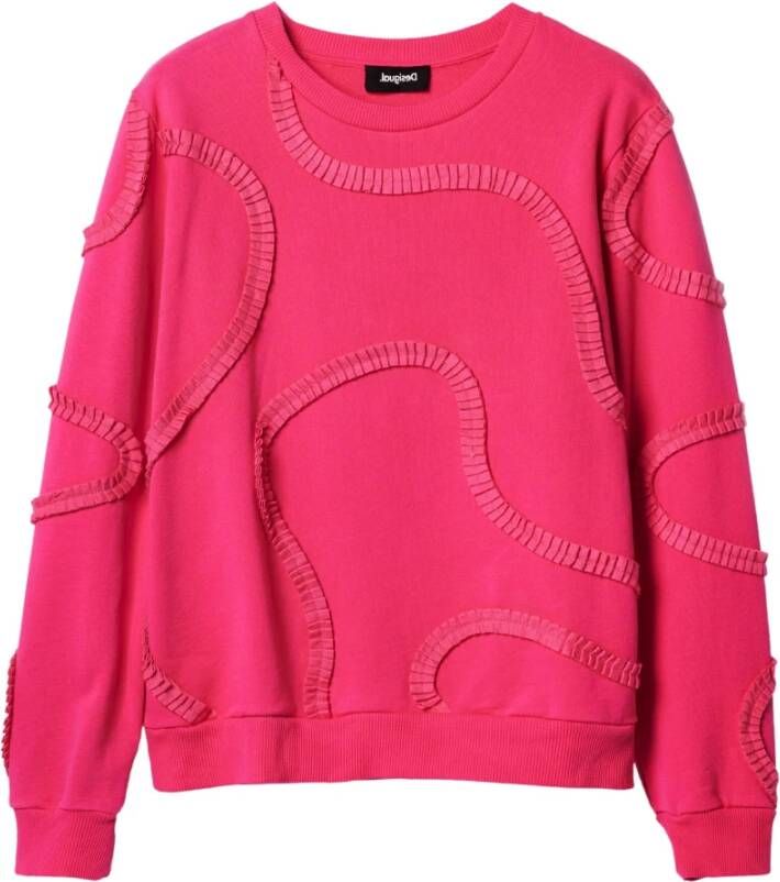 Desigual Fuchsia Sweatshirt voor Dames Pink Dames