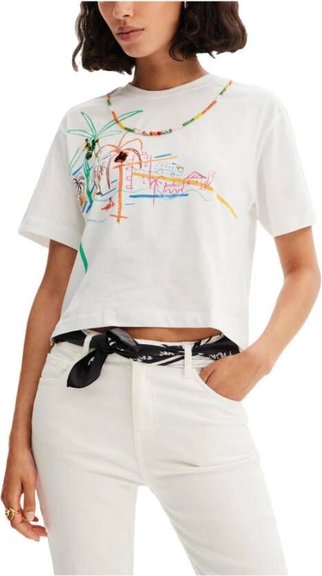 Desigual T-Shirt Wit Dames