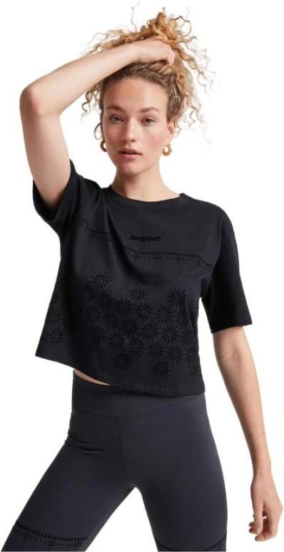Desigual Katoenen Dames T-Shirt Lente Zomer Collectie Black Dames