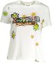Desigual Stijlvol Bedrukt Ronde Hals T-Shirt White Dames - Thumbnail 1