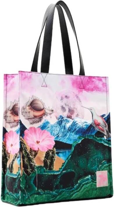 Desigual Dames Fuchsia Print Tas Roze Dames