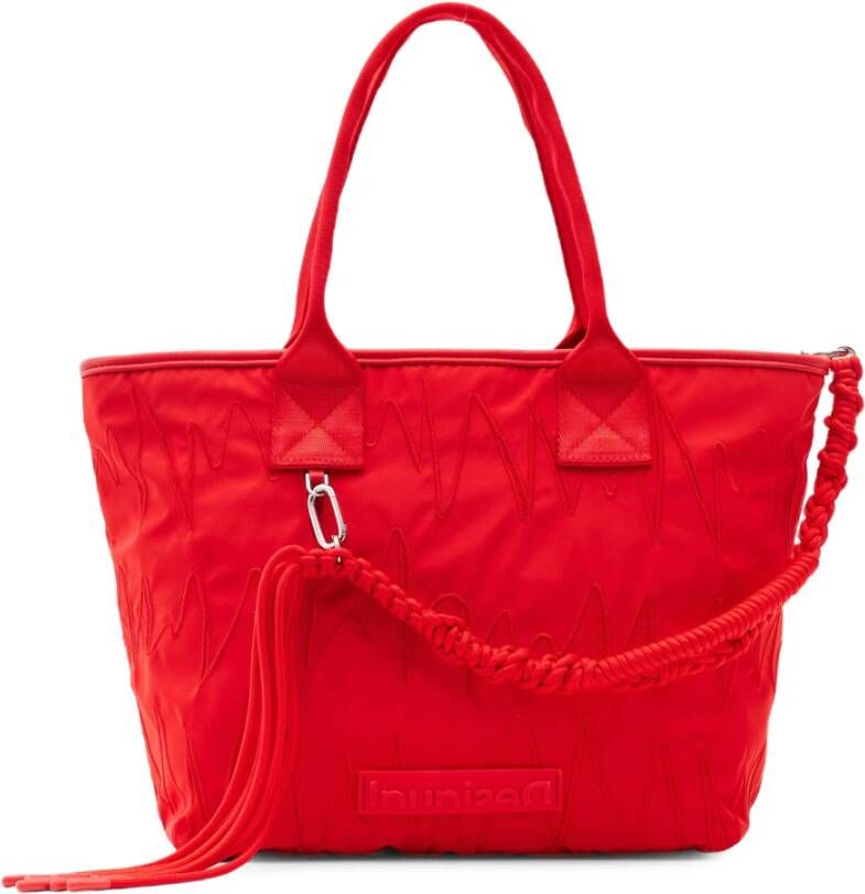 Desigual Rode Effen Rits Tas voor Vrouwen Red Dames