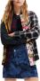 Desigual Lange mouwen shirt Italiaanse kraag contrastdetails Multicolor Dames - Thumbnail 3