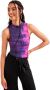 Desigual Paarse Tanktop Brede Schouders Blote Rug Purple Dames - Thumbnail 1