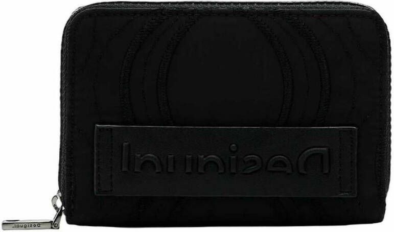 Desigual Zwarte Polyester Portemonnee met 5 Compartimenten en Ritssluiting Black Dames - Foto 4