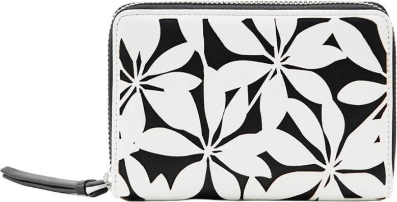 Desigual Witte Portemonnee met 3 Compartimenten en Ritssluiting Wit Dames