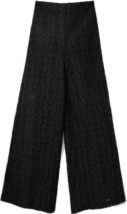 Desigual Zwarte Bloemenbroek Lente Zomer Black Dames - Foto 3