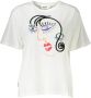Desigual Witte Katoenen Tops & T-Shirt Korte Mouwen Print Borduurwerk White Dames - Thumbnail 1
