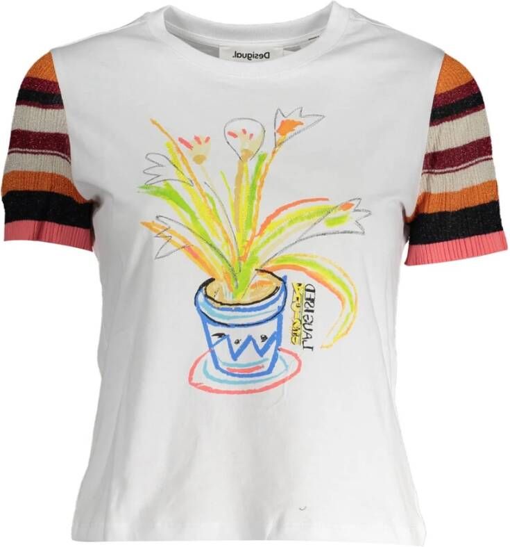 Desigual Dynamisch Print Katoenen T-shirt voor Vrouwen Multicolor Dames - Foto 3